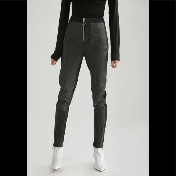 Yigal Azrouel Pants - Yigal Azrouel Leather Moto Leggings Pants